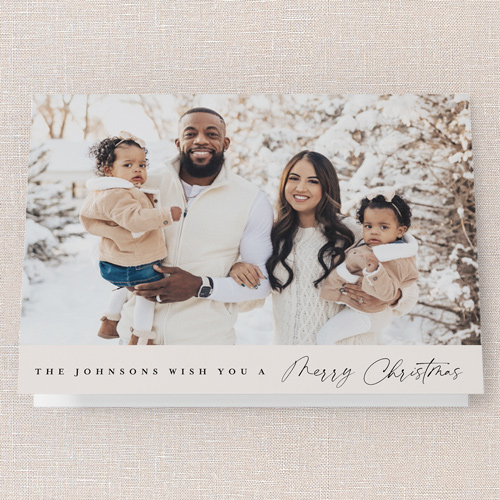 Traditional Tranquility Holiday Card, Beige, 5x7 Folded, Write Your Own, Matte, Folded Smooth Cardstock, Square, Cream