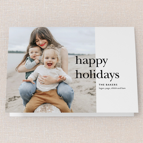 Simple Joyful Moments Holiday Card, White, 5x7 Folded, Holiday, Pearl Shimmer Cardstock, Square, White