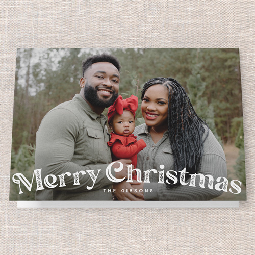 Adorned Deco Holiday Card, White, 5x7 Folded, Christmas, Matte, Folded Smooth Cardstock, Square, White