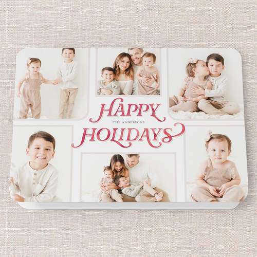 Painted Penmanship Holiday Card, Red, 5x7 Folded, Holiday, Matte, Folded Smooth Cardstock, Rounded, Winterberry