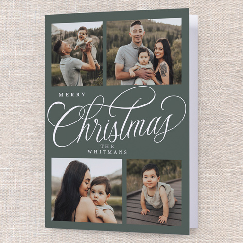 Modern Year Holiday Card, Green, 5x7 Folded, Christmas, Matte, Folded Smooth Cardstock, Square, Rosemary