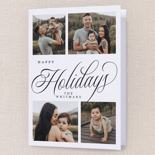 Modern Year Holiday Card, White, 5x7 Folded, Holiday, Pearl Shimmer Cardstock, Square, White