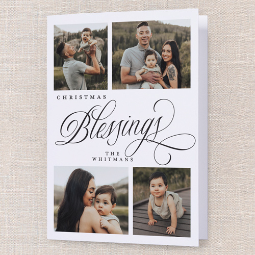 Modern Year Holiday Card, White, 5x7 Folded, Religious, Pearl Shimmer Cardstock, Square, White