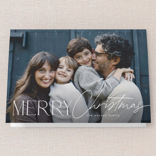 Serene Overlay Holiday Card, White, 5x7 Folded, Christmas, Matte, Folded Smooth Cardstock, Square, White