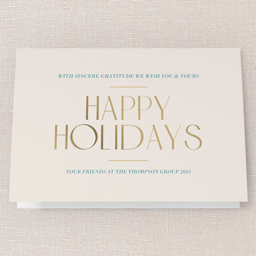 Celebrating Gratitude Holiday Card, Beige, 5x7 Folded, Holiday, Matte, Folded Smooth Cardstock, Square, Cream