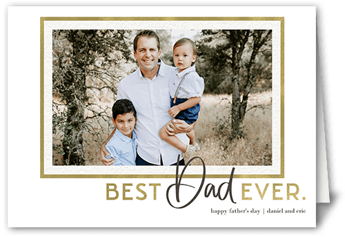 Unparalleled Dad Father's Day Card, White, 5x7 Folded, Pearl Shimmer Cardstock, Square, White