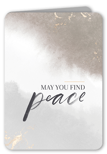 Finding Peace Sympathy Card, Beige, 5x7 Folded, Matte, Folded Smooth Cardstock, Rounded