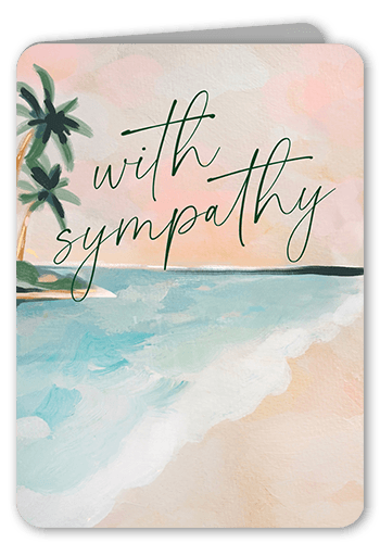 Serene Scenes Sympathy Card, Orange, 5x7 Folded, Matte, Folded Smooth Cardstock, Rounded, Peach