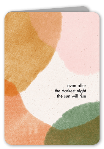 Colorful Overlay Sympathy Card, White, 5x7 Folded, Write Your Own Greeting, Matte, Folded Smooth Cardstock, Rounded