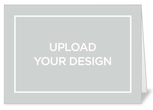 Upload Your Own Design Christmas Card, White, Matte, Folded Smooth Cardstock, Rounded