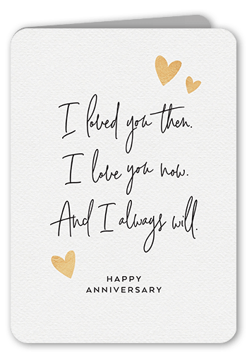 Dedicated Devotion Anniversary Card, White, 5x7 Folded, Matte, Folded Smooth Cardstock, Rounded