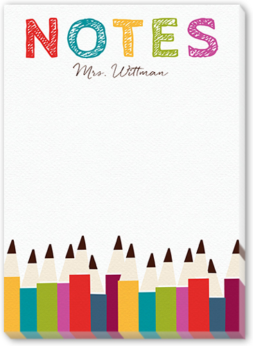 Penciled Reminder 5x7 Notepad, White