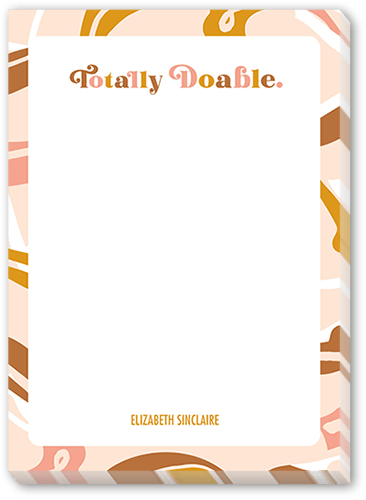 Totally Doable Notepad, Beige, Matte, Cashmere Pink