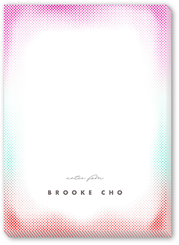 Gradient Frame Notepad, White, Matte, White