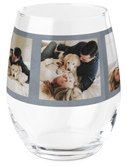 Mr & Mrs Neutral Printed Wine Glass by Shutterfly