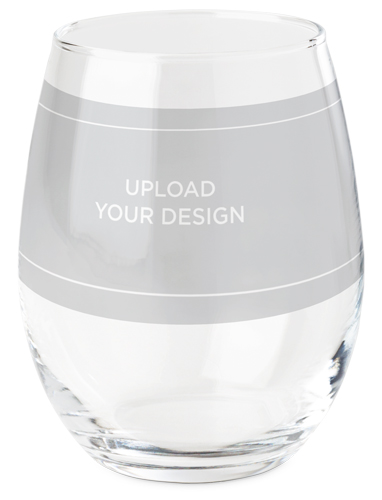 Upload Your Own Design Printed Wine Glass, Printed Wine, Set of 1, Multicolor
