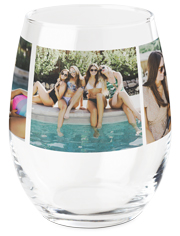 Mr & Mrs Neutral Printed Wine Glass by Shutterfly