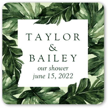 Watercolor Fronds Stickers, StickersGreen