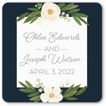 Blossom Wedding Stickers, -Black-Stickers