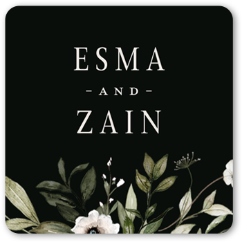 Floral Filigree Stickers, StickersBlack