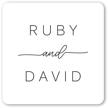 Cursive Style Stickers, StickersWhite