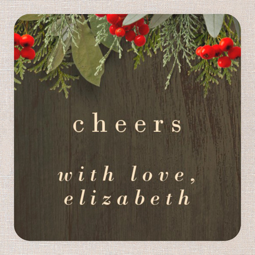 Merry Evergreen Stickers, StickersBrown