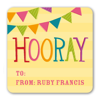 Flag Bunting Girl Stickers, StickersCarnation