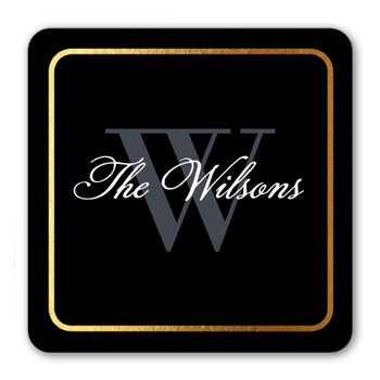 Family Monogram Stickers, StickersBlack