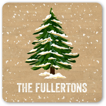 Fir Tree Forest Stickers, -Beige-Stickers