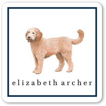 Doodle Dog Love Stickers, -Blue-Stickers