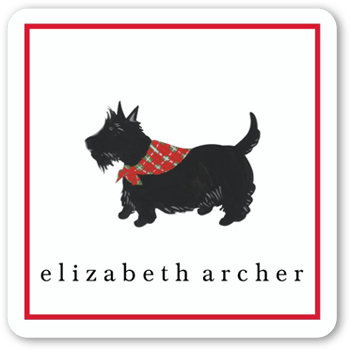 Scottie Dog Love Stickers, -Red-Stickers