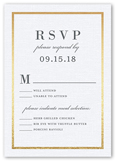 simple solid frame wedding response card