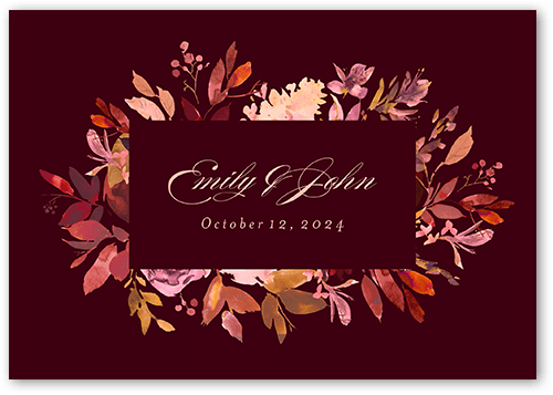 Deeply Beautiful Wedding Response Card, Red, Matte, Pearl Shimmer Cardstock, Square, Red