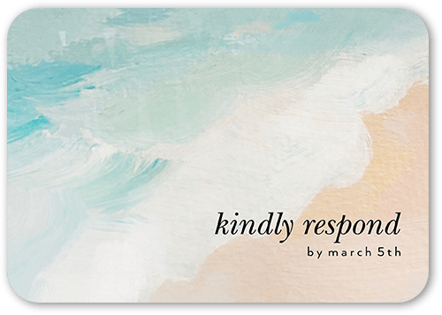 Tropical Tradition Wedding Response Card, Beige, Matte, Signature Smooth Cardstock, Rounded, Nectar