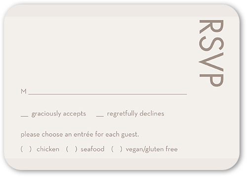 Modern Wedding RSVP Card