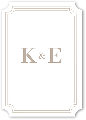 Serene Soiree Wedding Response Card, White, Signature Smooth Cardstock, Ticket