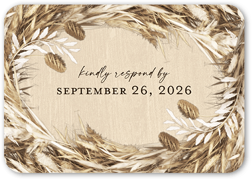 Uniting Union Wedding Response Card, Beige, Matte, Signature Smooth Cardstock, Rounded
