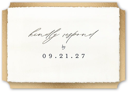 Unforgettable Union Wedding Response Card, White, Pearl Shimmer Cardstock, Ticket