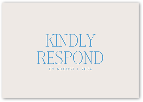 Majestic Marriage Wedding Response Card, Blue, Matte, Signature Smooth Cardstock, Square, Blue