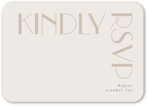 Enchanted Event Wedding Response Card, Gray, 100% Recycled Cardstock , Rounded, Gray