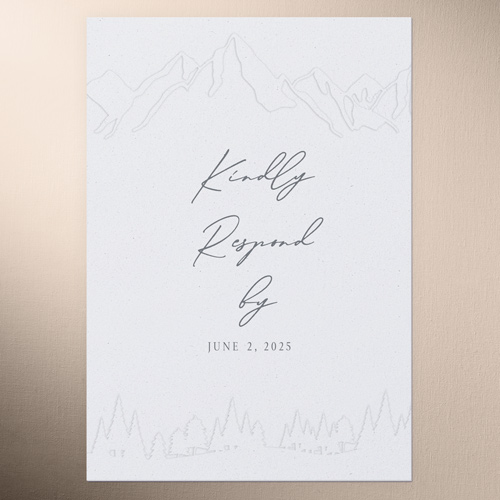 Regional Icons Wedding Response Card, White, Matte, Pearl Shimmer Cardstock, Square, White