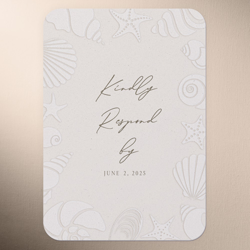 Regional Icons Wedding Response Card, Pink, Pearl Shimmer Cardstock, Rounded, Blush Pink