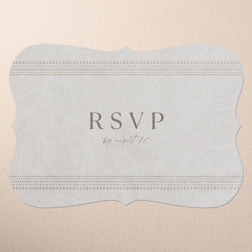 Baroque Border Wedding Response Card, Brown, Write Your Own Greeting, Matte, Signature Smooth Cardstock, Bracket