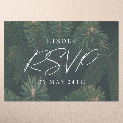 Leafy Lush Wedding Response Card, Brown, Matte, 100% Recycled Cardstock , Square, Brown