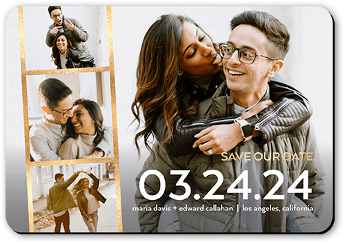 Celebrating The Memories Save The Date, White, Magnet, Matte