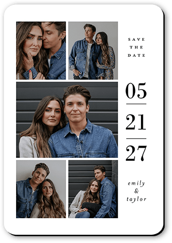 Making Many Memories Save The Date, White, Magnet, Matte