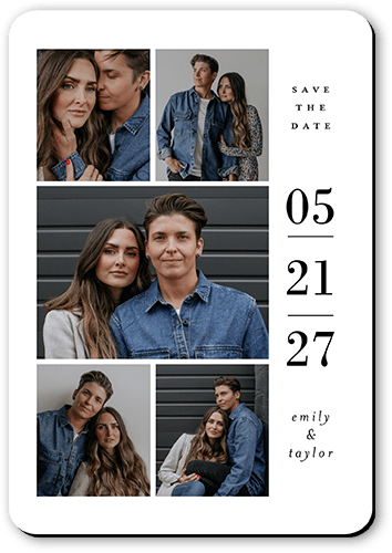 Making Many Memories Save The Date, White, Magnet, Matte, White