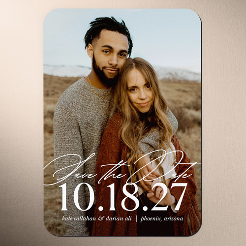 Almost Time Save The Date, White, none, Magnet, Matte