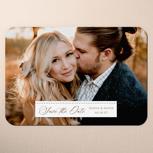 Wedding Bliss Save The Date, White, none, Magnet, Matte