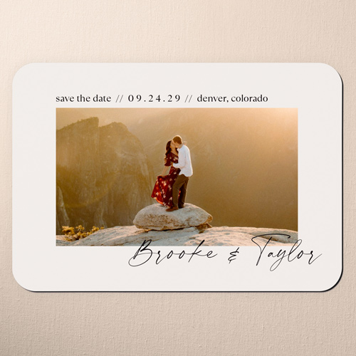 Refined Romance Save The Date, Beige, Magnet, Matte, Nude